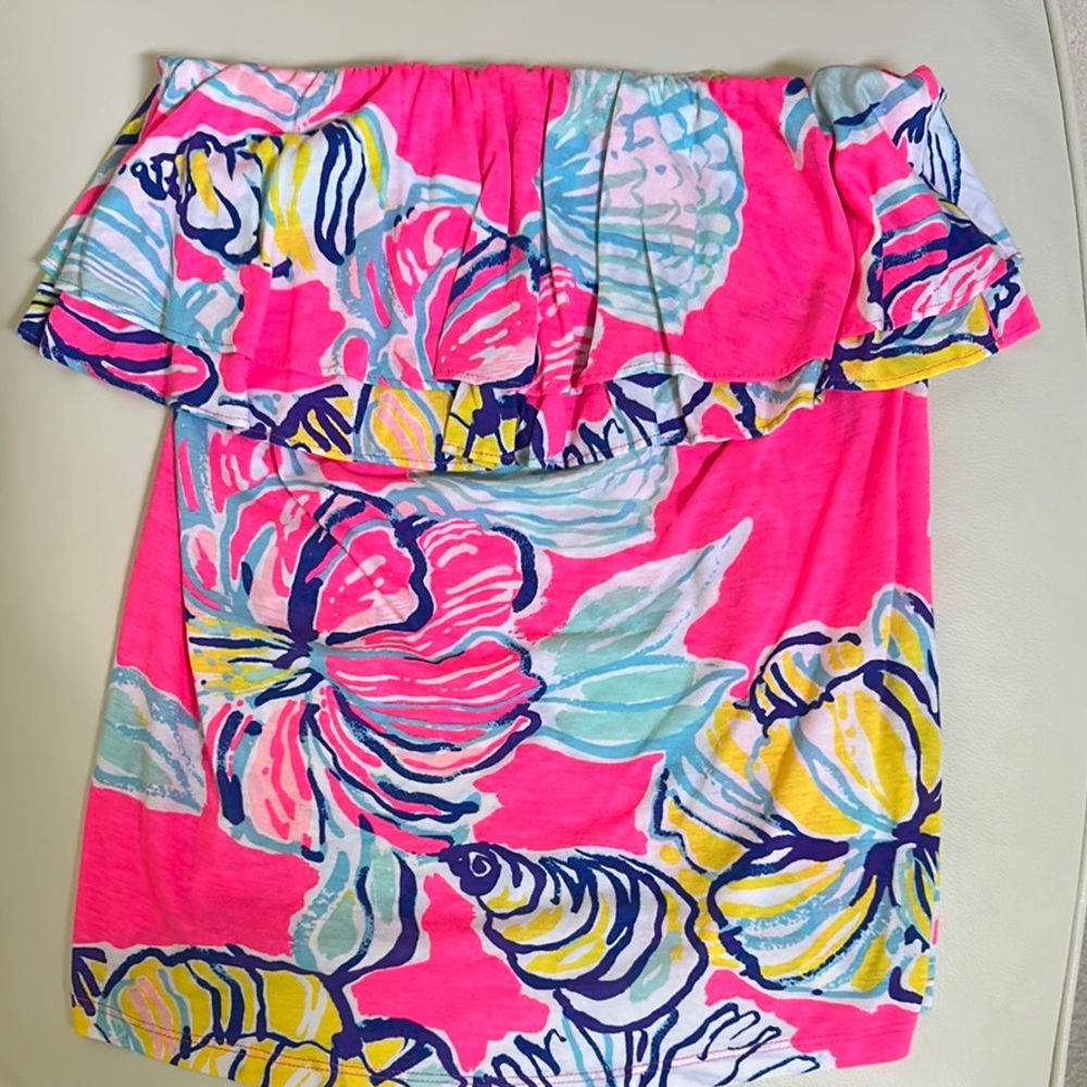 Lilly Pulitzer Floral Off-Shoulder Top - Pink Multicolor